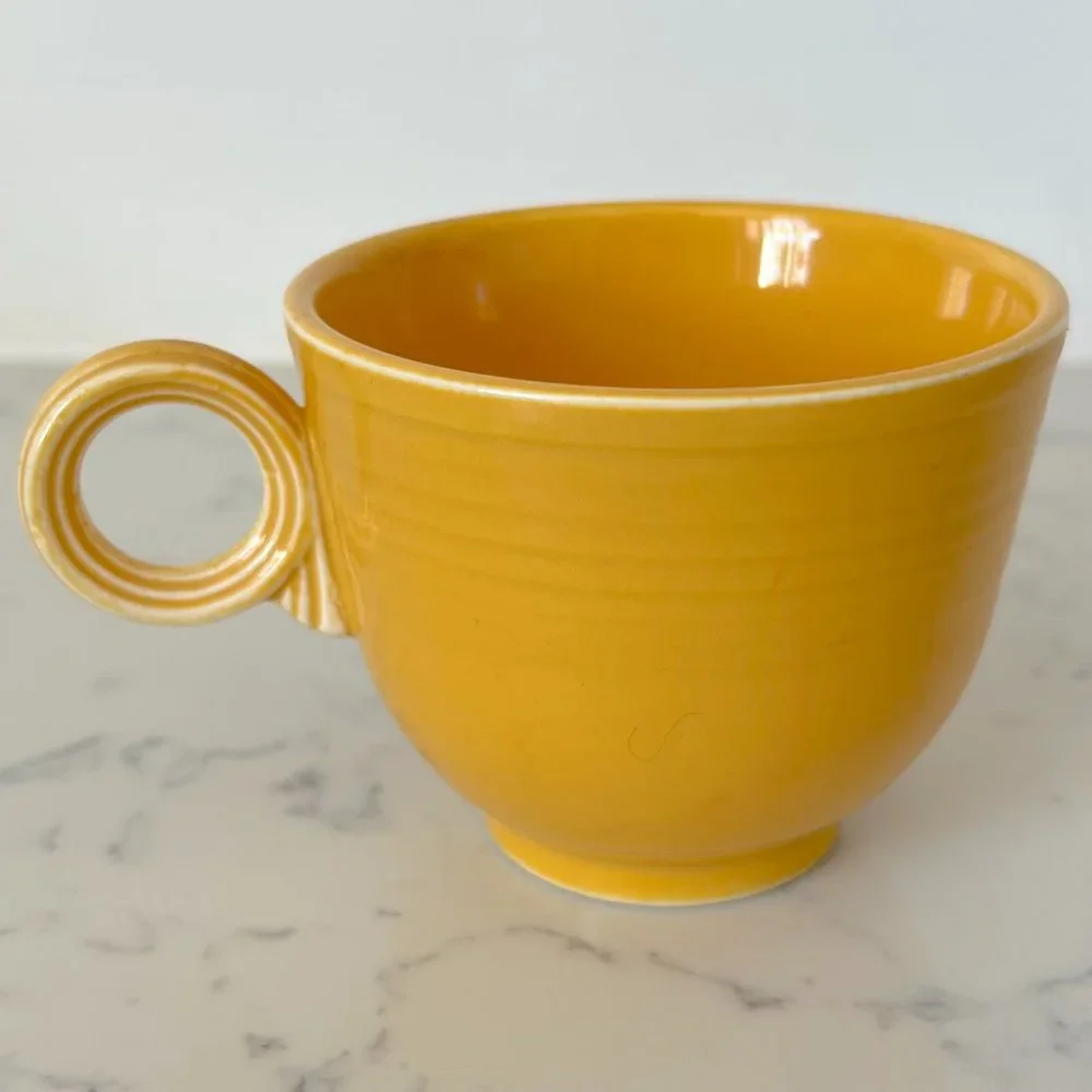 Fiestaware Mid Century Modern Colorful Original Marigold Yellow Dinnerware Cup